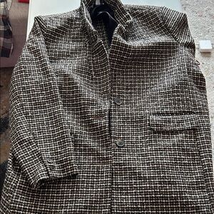 Old Navy Black and Brown Houndstooth Blazer